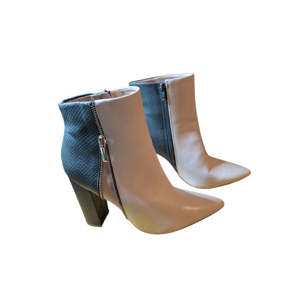 Just Fab Green & Tan Ankle Boots Women's Size 11